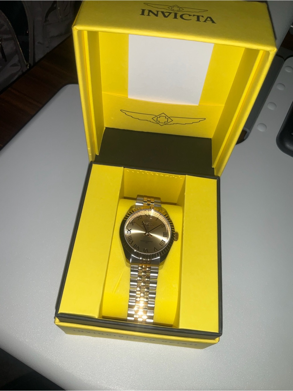 Invicta Two-Tone Gold and Silver Ladies Bracelet Watch